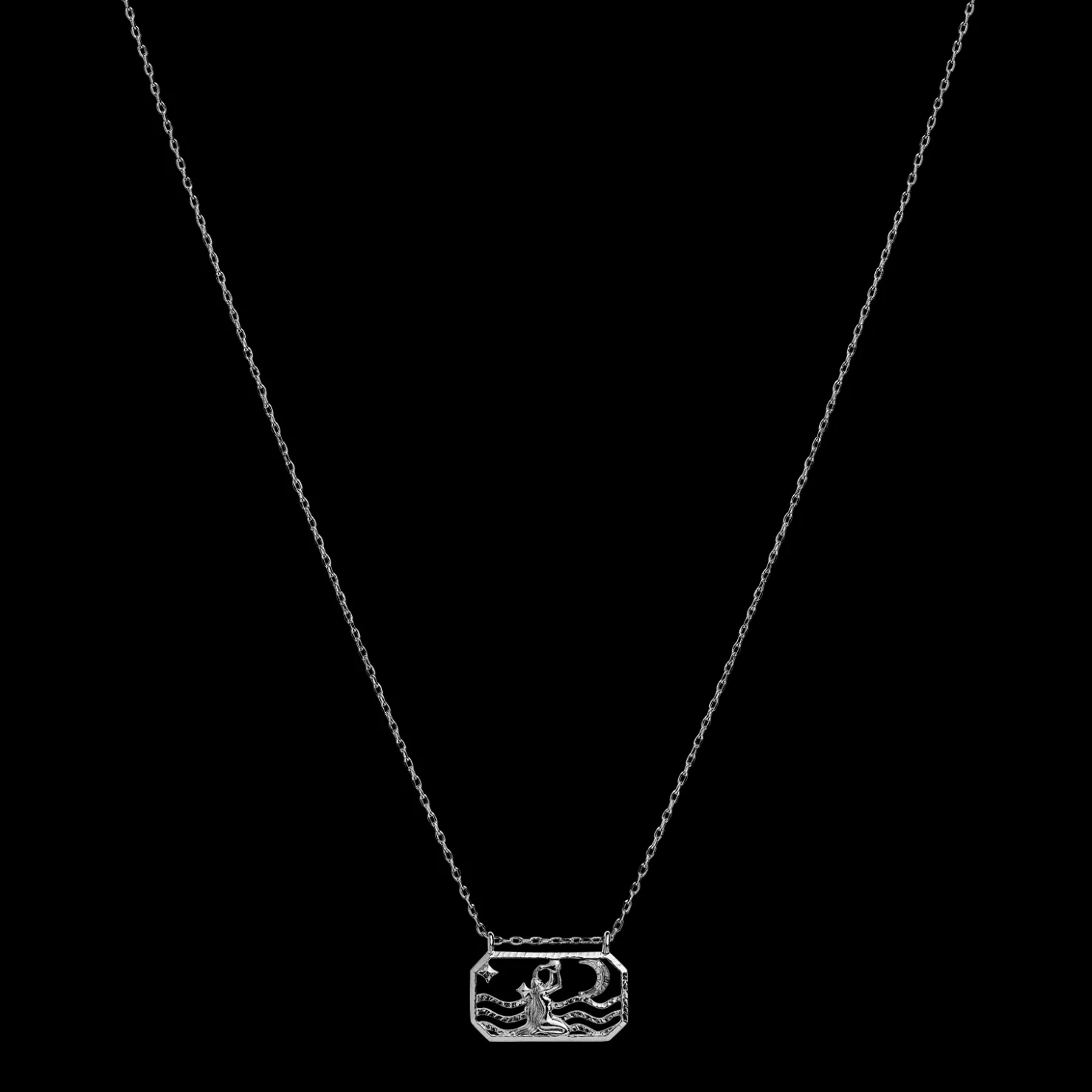 Maanesten Zodiac Aquarius Halskæde 20. Jan - 18. Feb Flash Sale